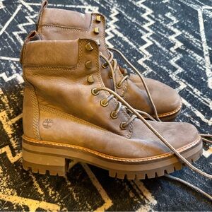 Timberland Women's Tan Lace-Up Boots